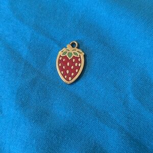 Juicy Couture Red and Gold Strawberry Charm Bracelet